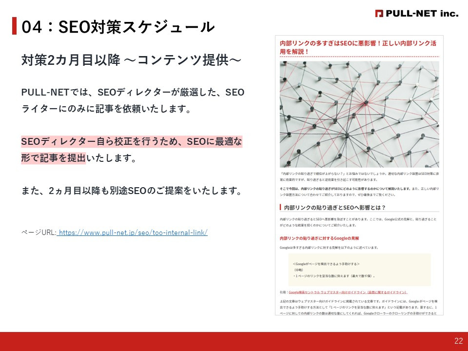 株式会社PULL-NET - 運営代行～SEO対策資料～ - {(21 + 1)}ページ目