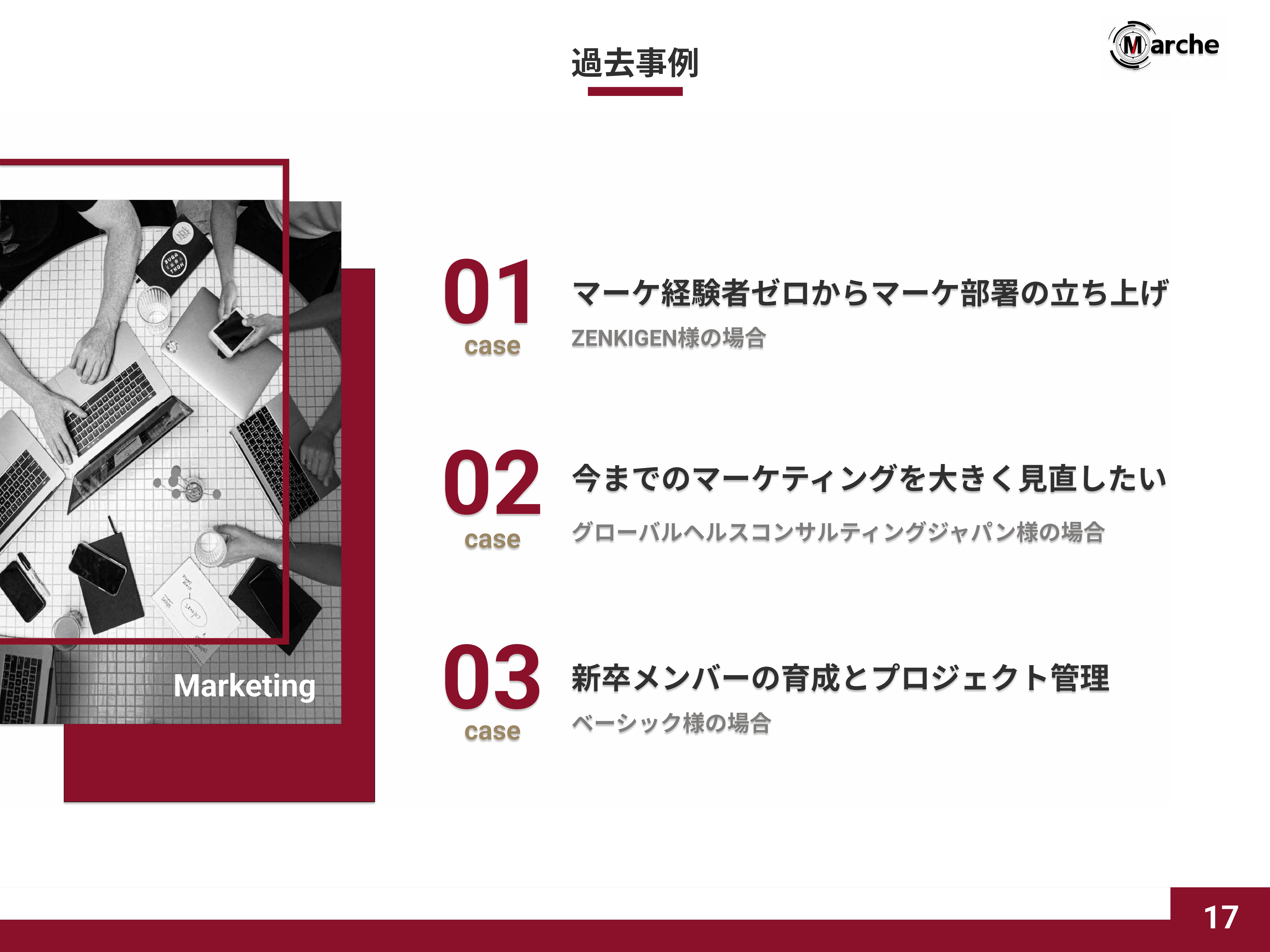 Marche株式会社 - 会社概要資料 - {(16 + 1)}ページ目