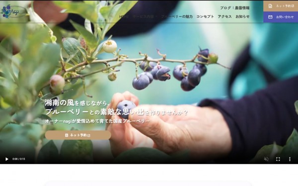 さむかわブルーベリーファームnagi サービスサイト