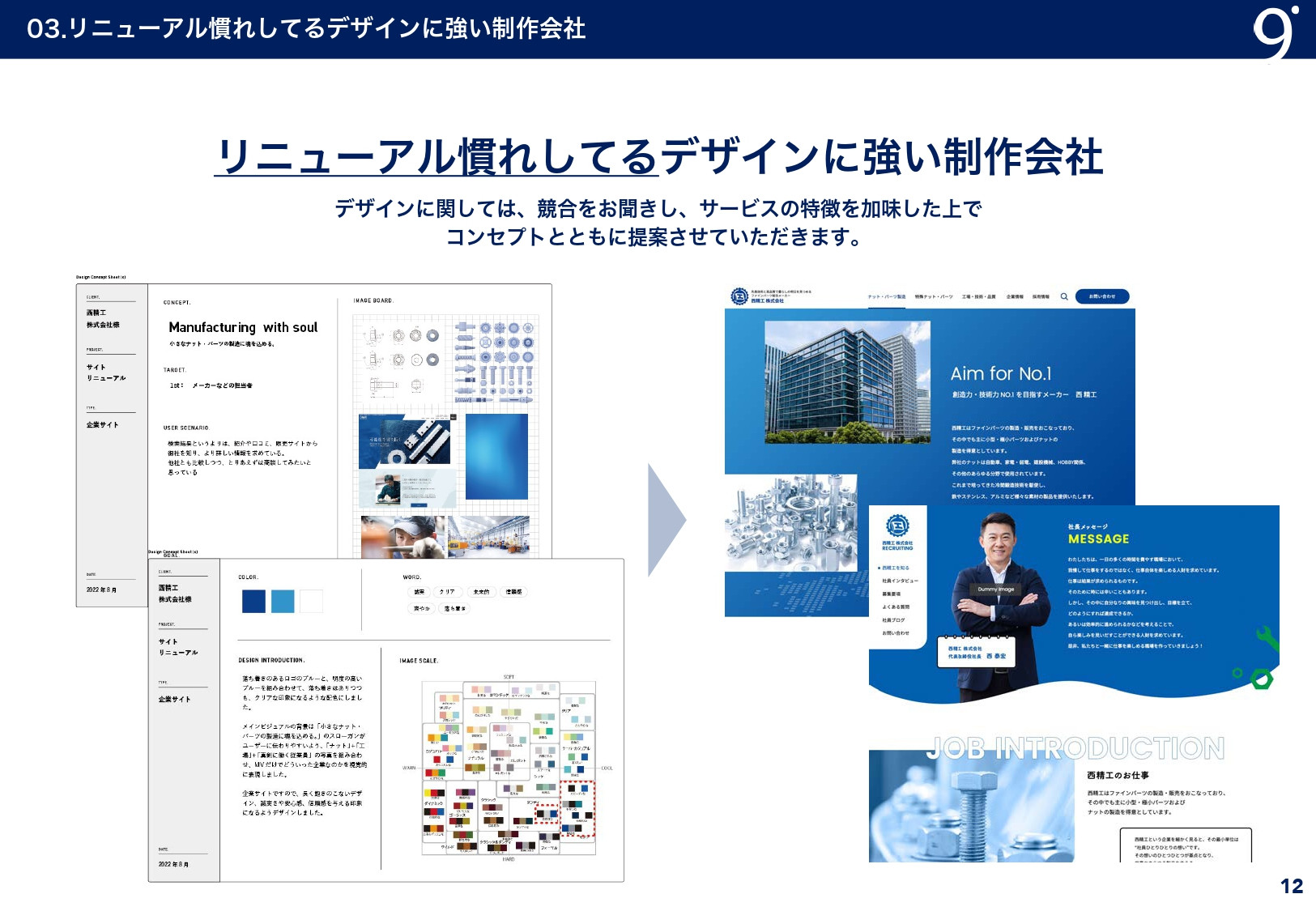 有限会社キューポイント - 会社資料 - {(10 + 1)}ページ目