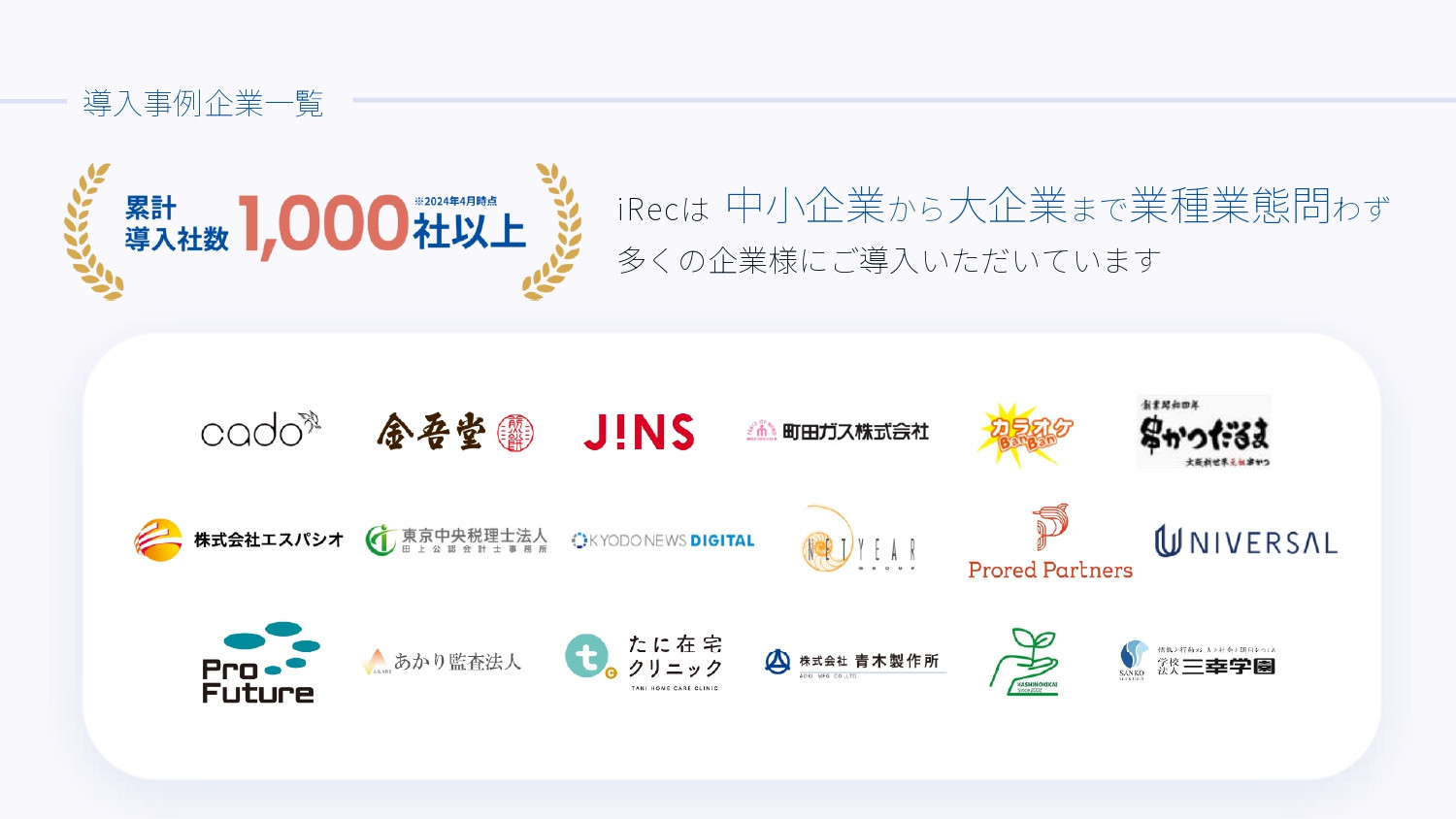 アイレック株式会社 - 採用サイト制作サービス「iRec」サービス資料 - {(3 + 1)}ページ目