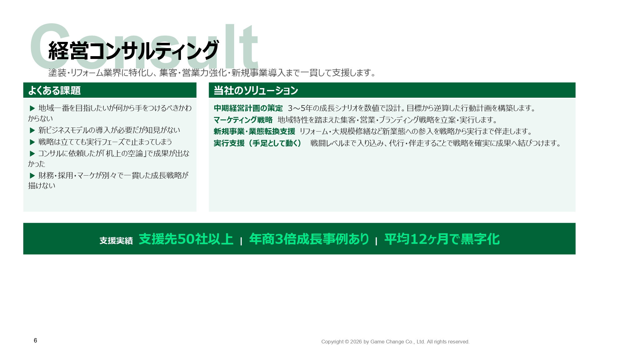 ゲームチェンジ株式会社 - ゲームチェンジ株式会社会社概要 - {(5 + 1)}ページ目