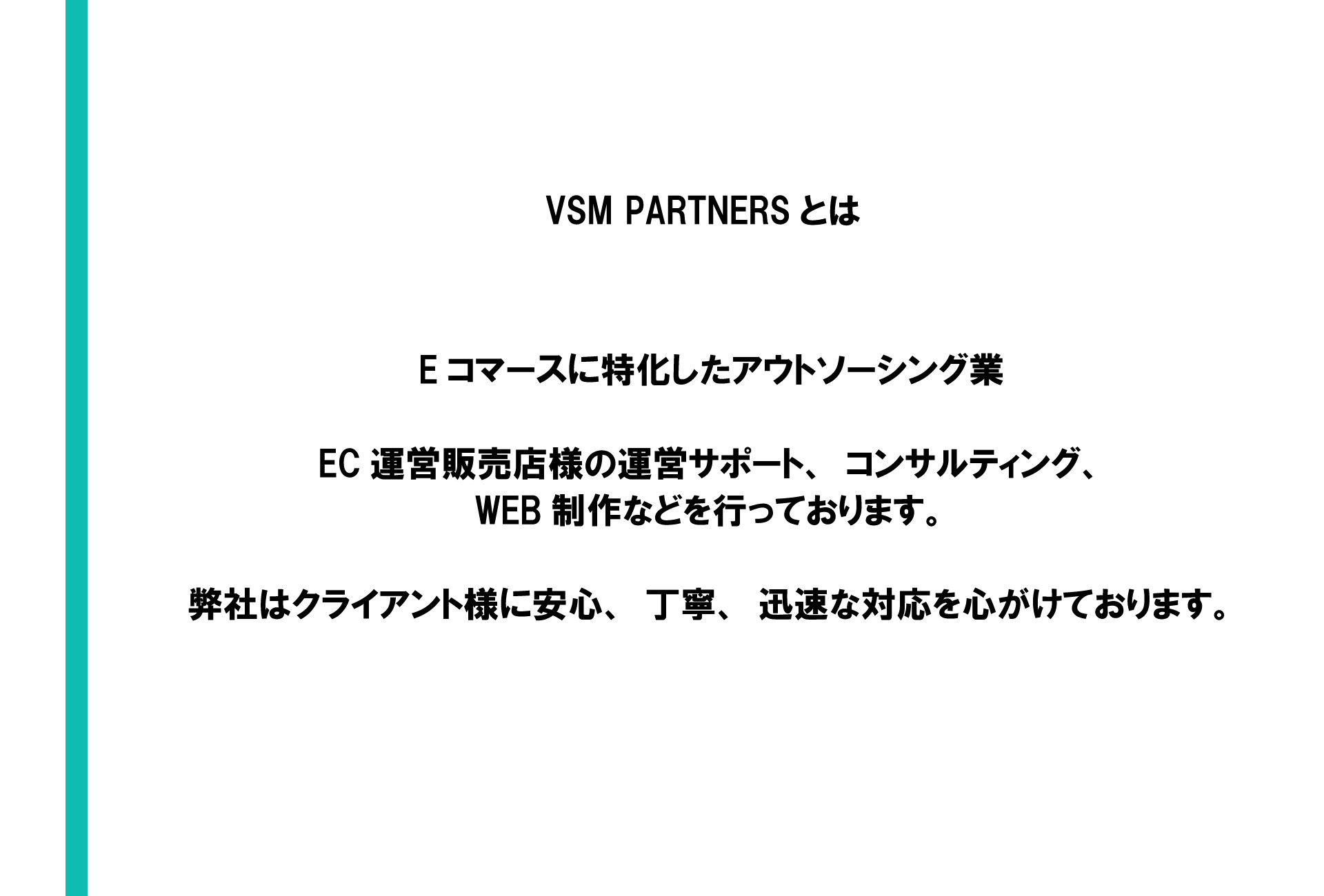 VSMPARTNERS合同会社 - 会社案内 - {(1 + 1)}ページ目