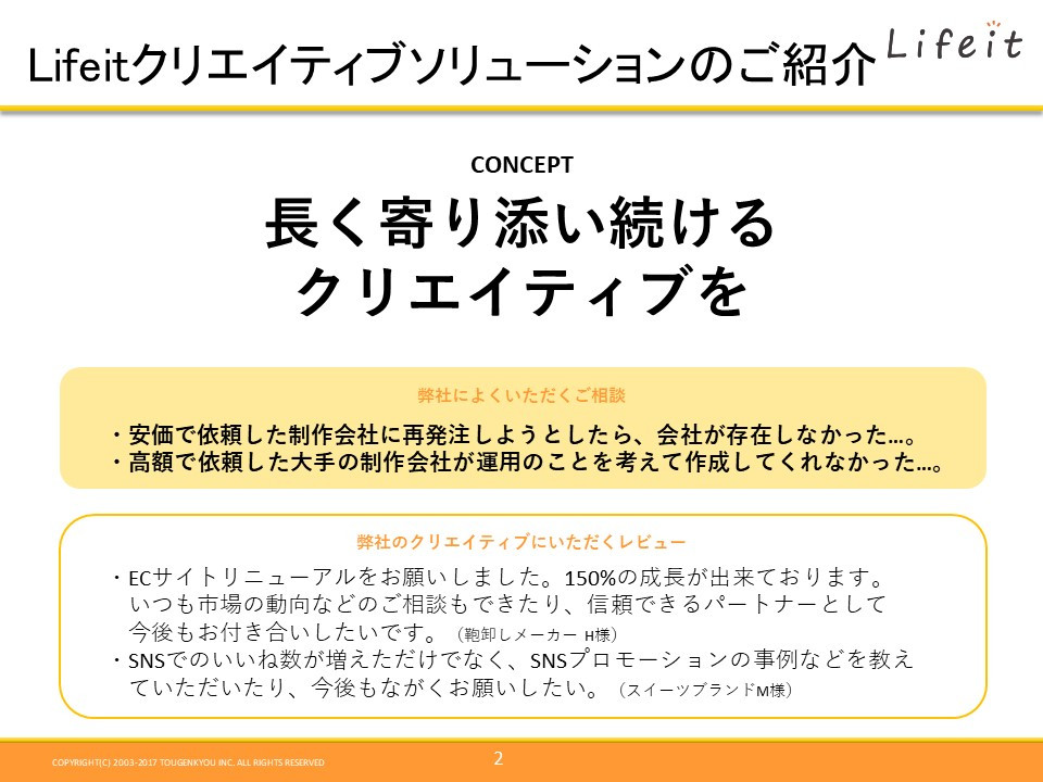 株式会社Lifeit - 株式会社Lifeitご案内資料 - {(2 + 1)}ページ目
