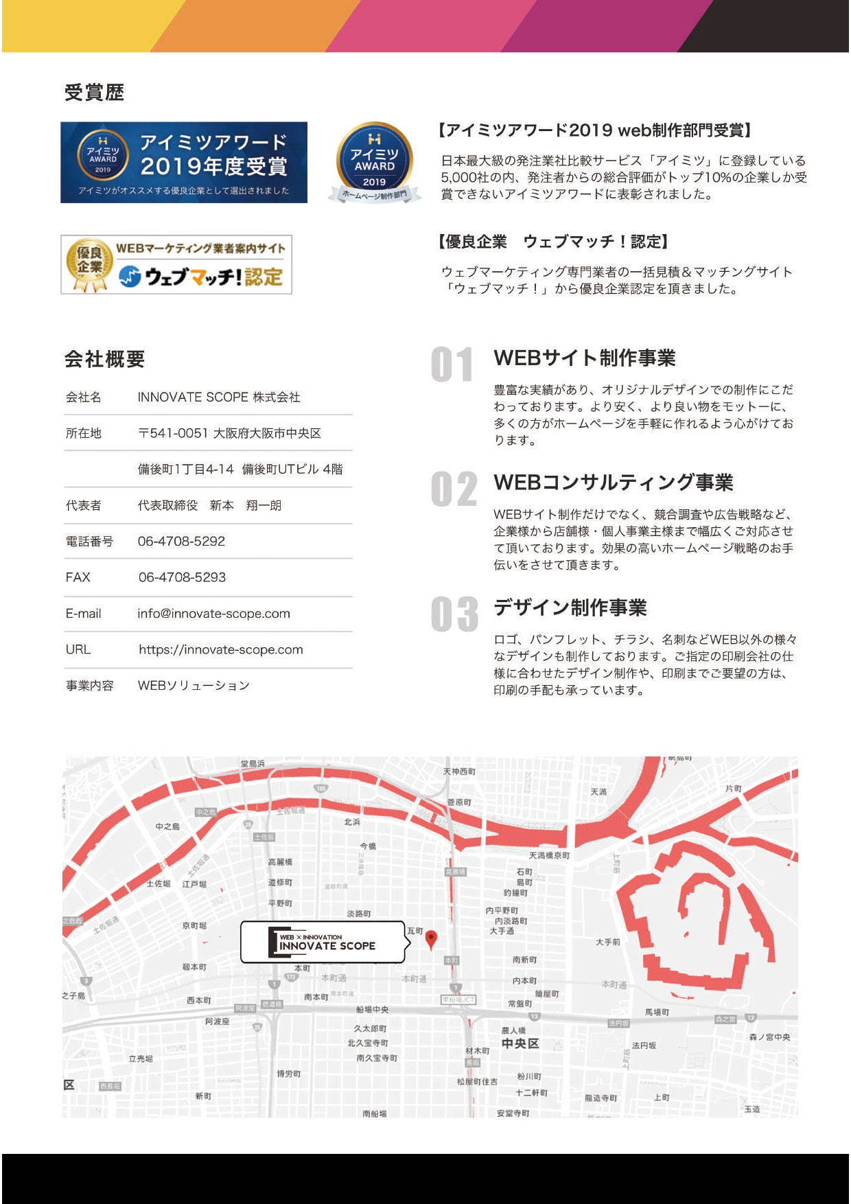 イノベートスコープ株式会社 - 会社資料 - {(2 + 1)}ページ目