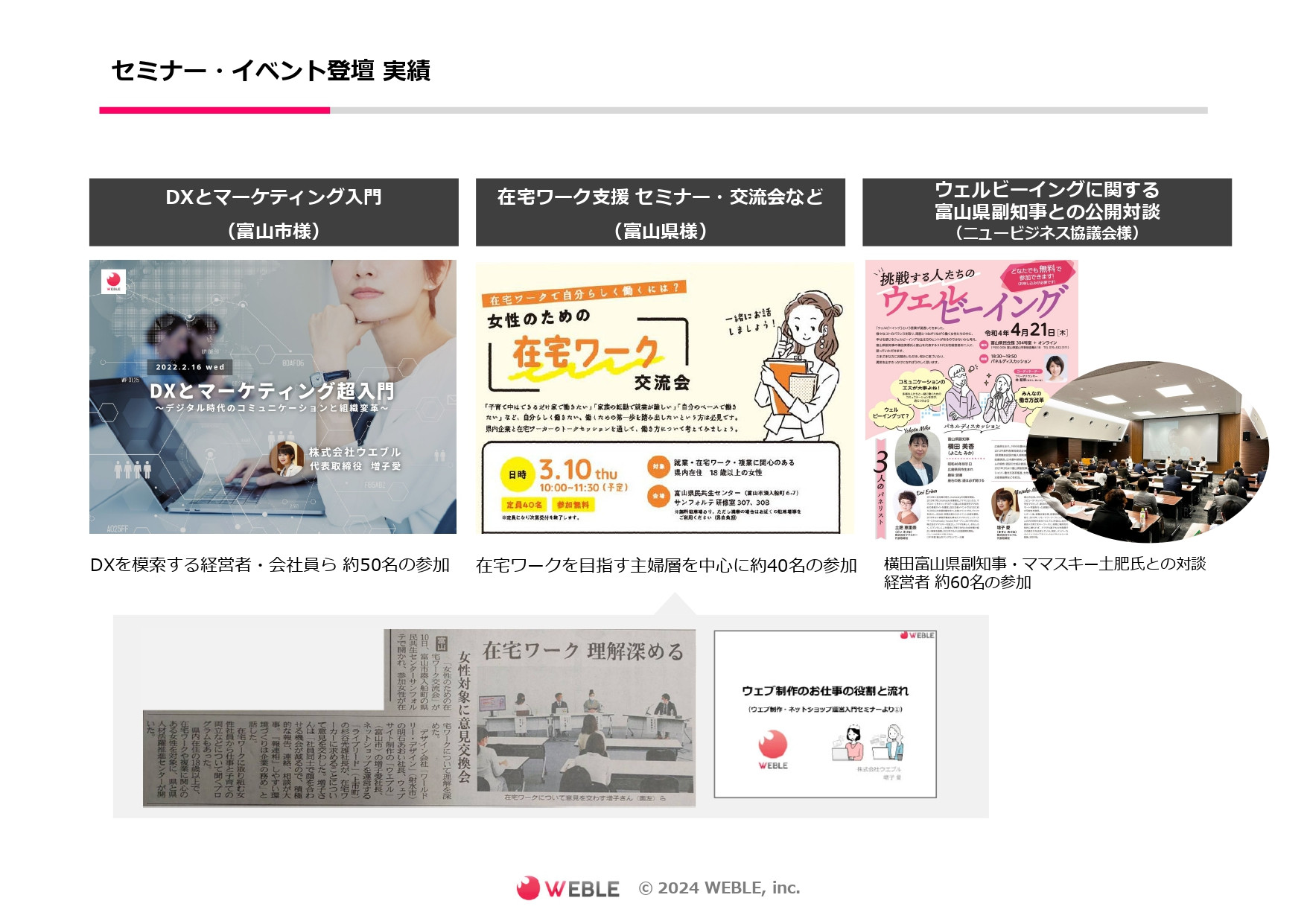 株式会社ウエブル - 会社概要情報 - {(6 + 1)}ページ目