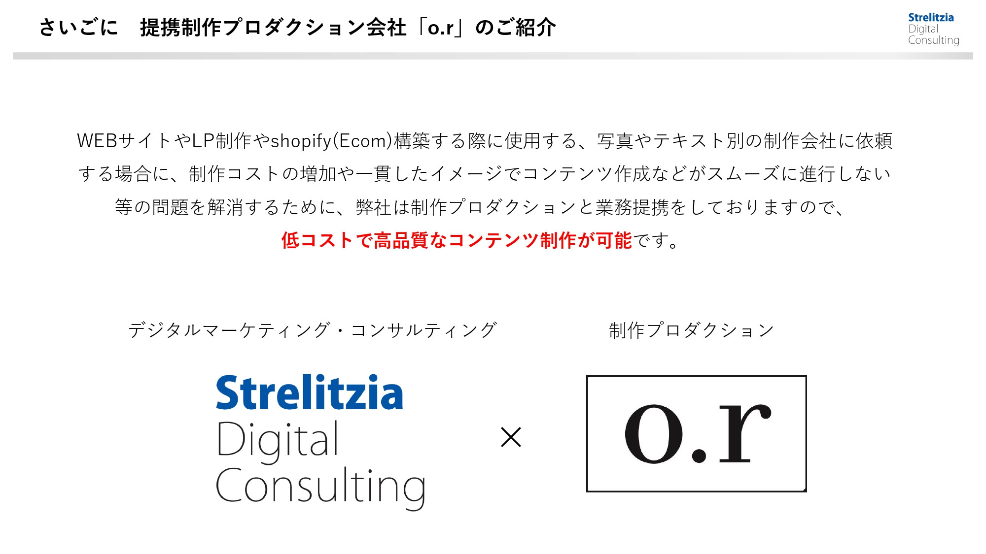 ストレリチアデジタルコンサルティング合同会社 - 制作実績資料 - {(21 + 1)}ページ目