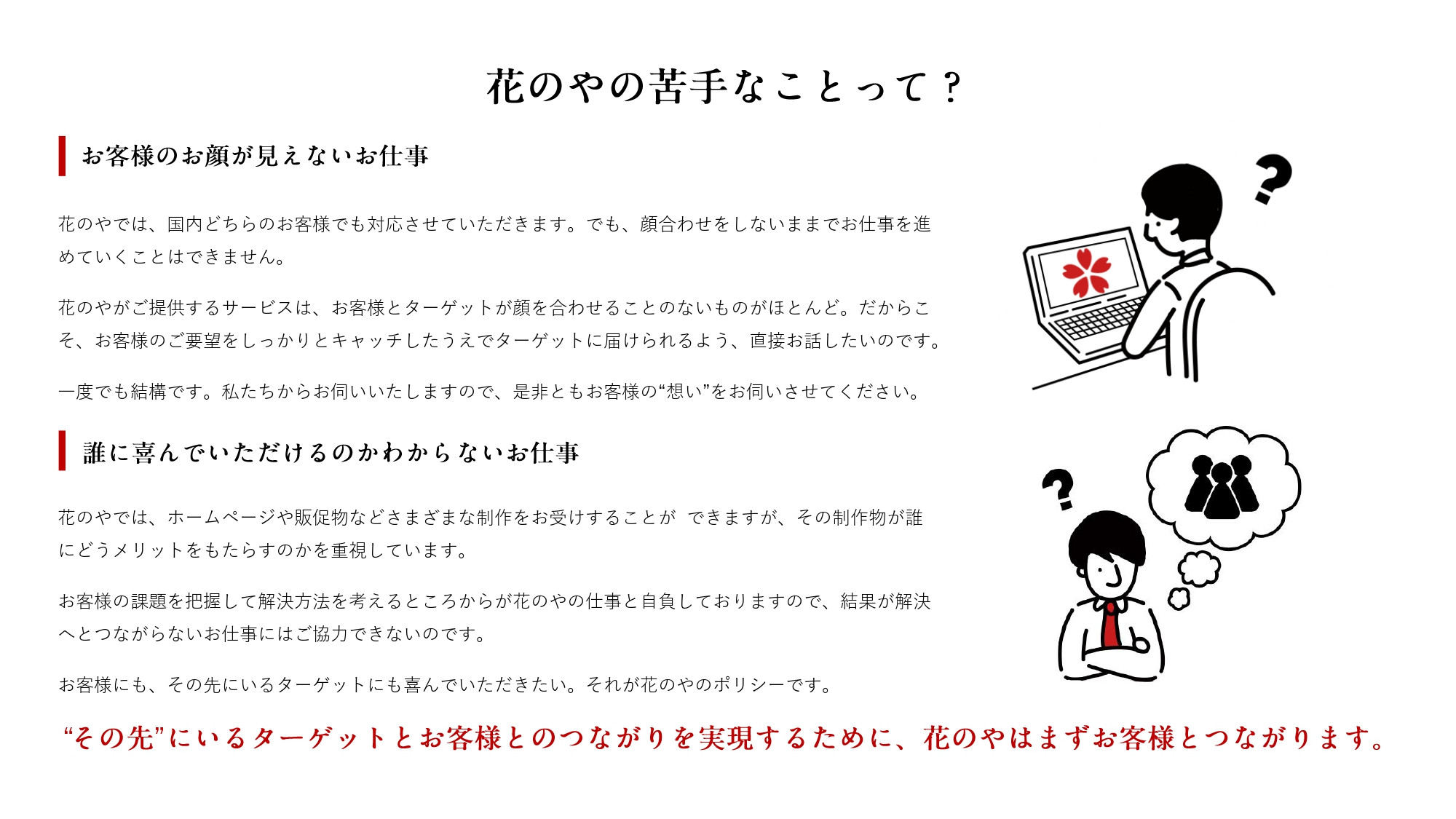株式会社 花のや - サービス概要 - {(4 + 1)}ページ目