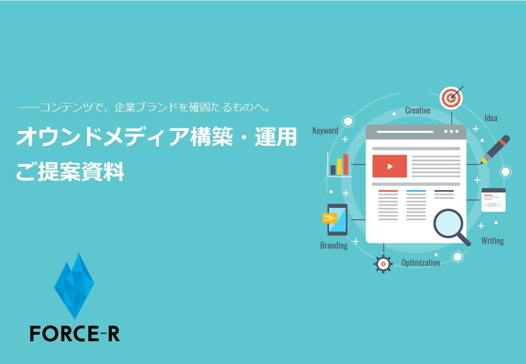 FORCE-R株式会社 - オウンドメディア構築・運用のご案内 - {(0 + 1)}ページ目