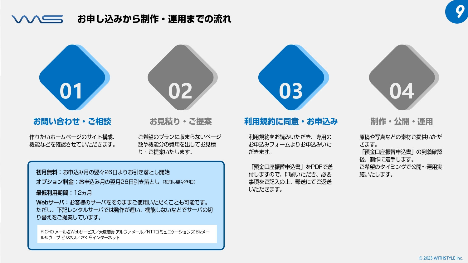 株式会社ウィズスタイル - 会社概要・サービス案内 - {(9 + 1)}ページ目