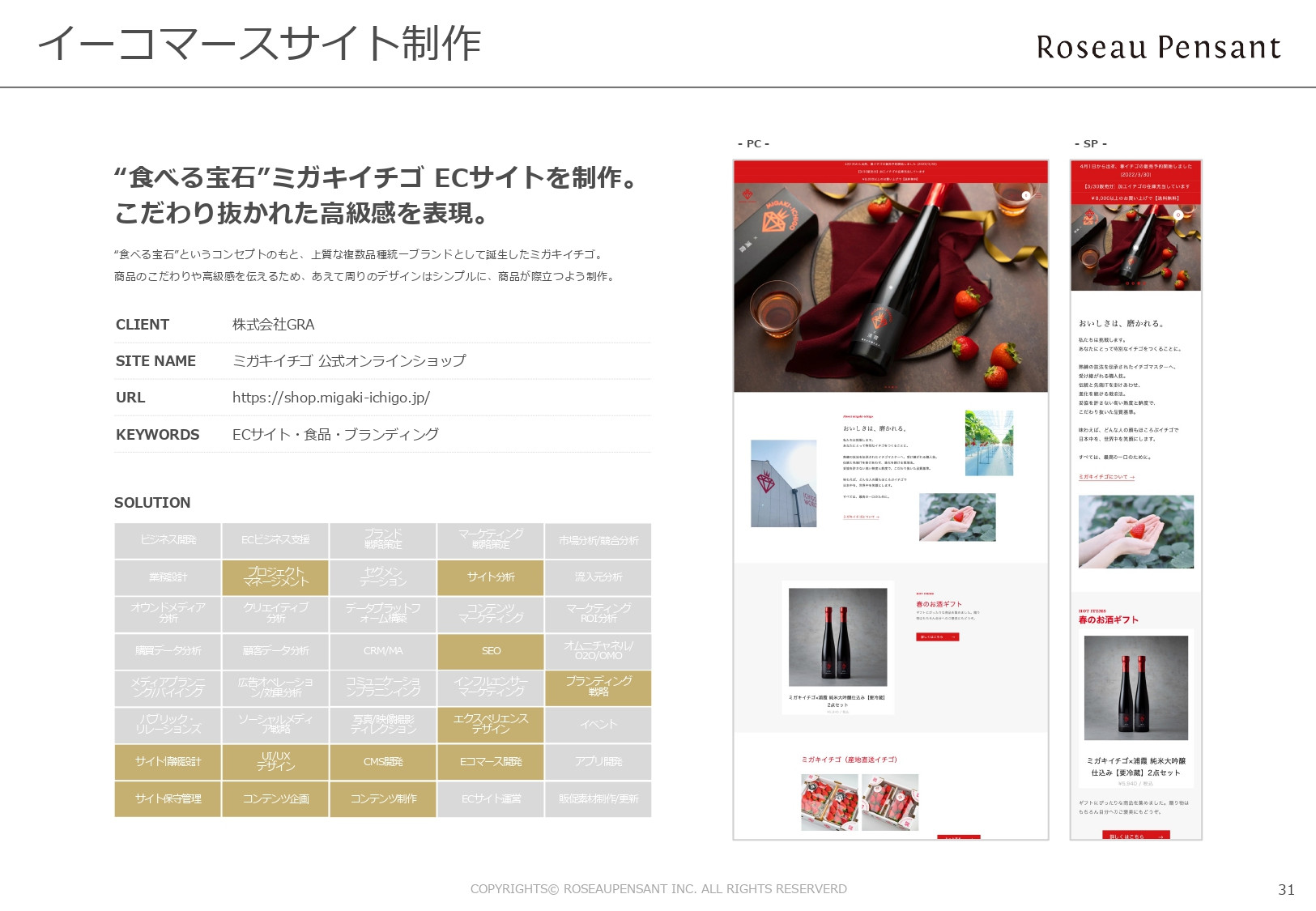 株式会社Roseau Pensant（ロゾパンサン） - 会社案内 - {(32 + 1)}ページ目