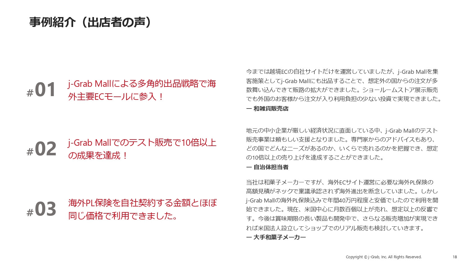 ジェイグラブ株式会社 - 越境EC出品代行サービス『j-Grab Mall』 - {(17 + 1)}ページ目