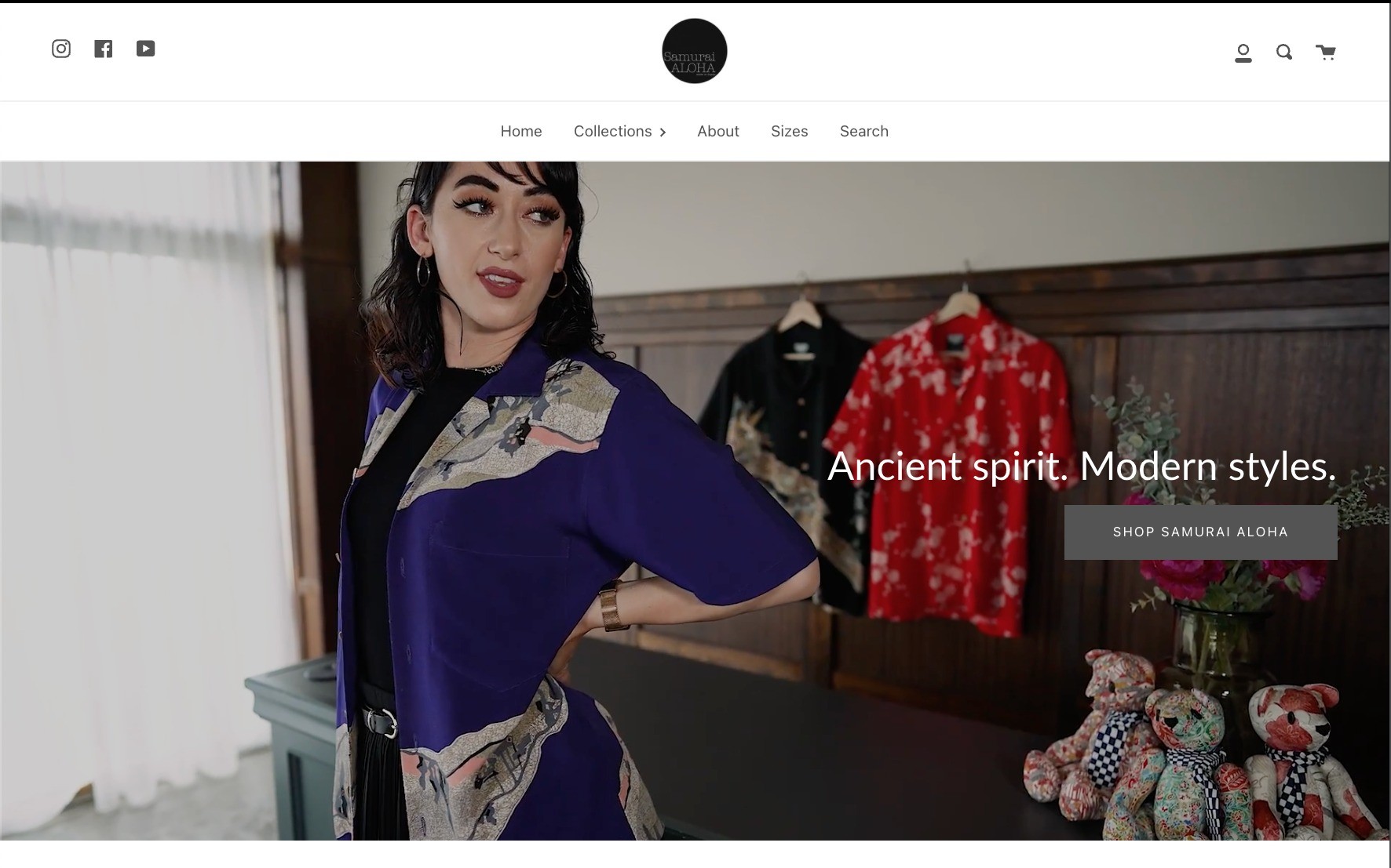 Samurai Aloha【Shopifyを用いたアパレルECサイト】 | Web制作・ホームページ制作実績 | Web幹事