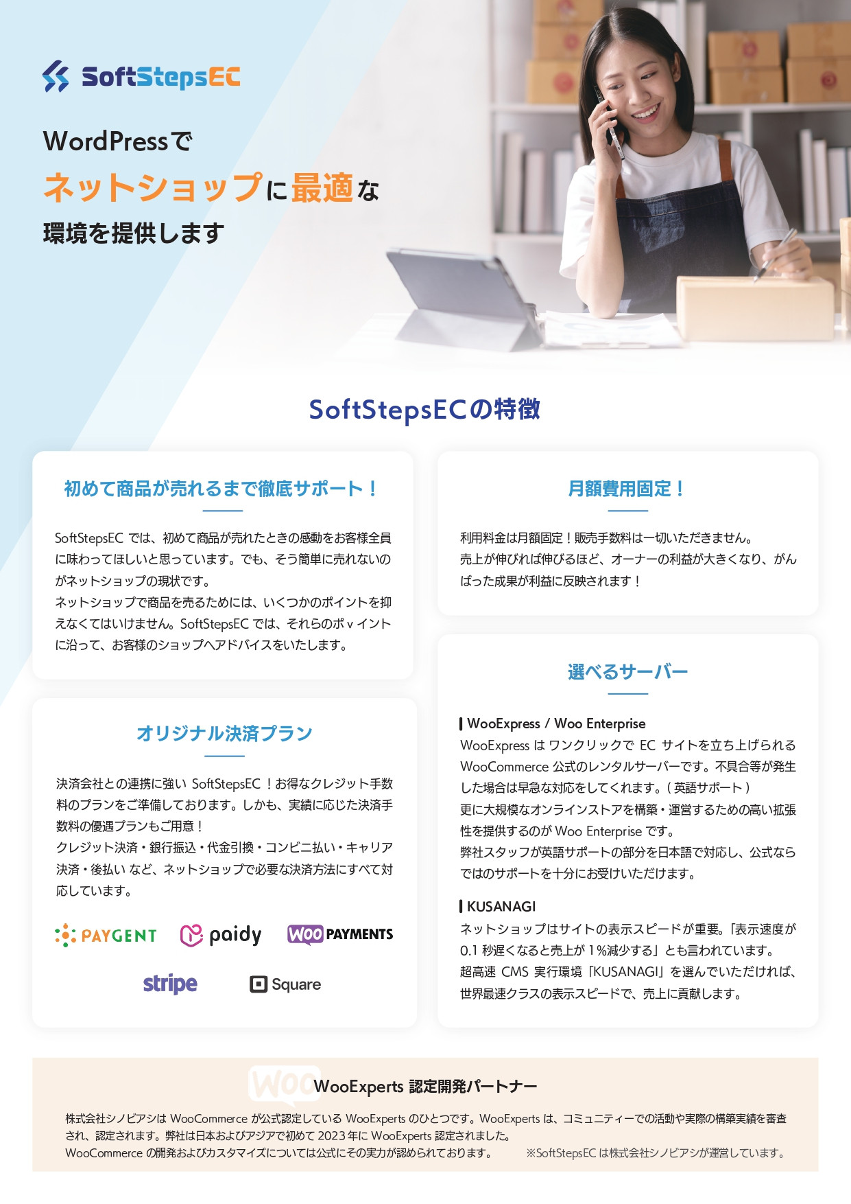 株式会社シノビアシ - サービス概要 - {(0 + 1)}ページ目