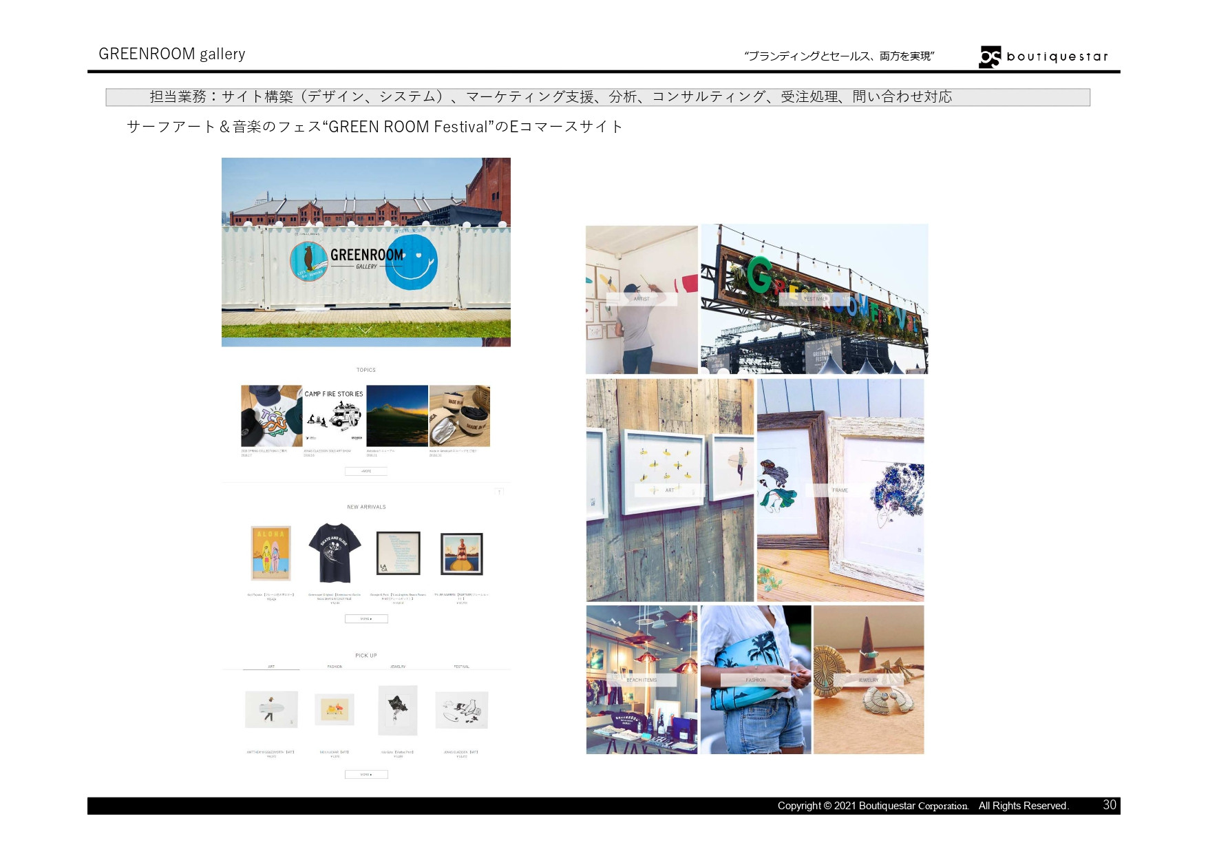 Boutiquestar Inc. | 株式会社ブティックスター - 会社案内・実績資料 - {(29 + 1)}ページ目