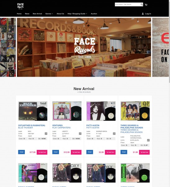 FaceRecordsANNEX【Shopifyを用いた越境ECストア 】
