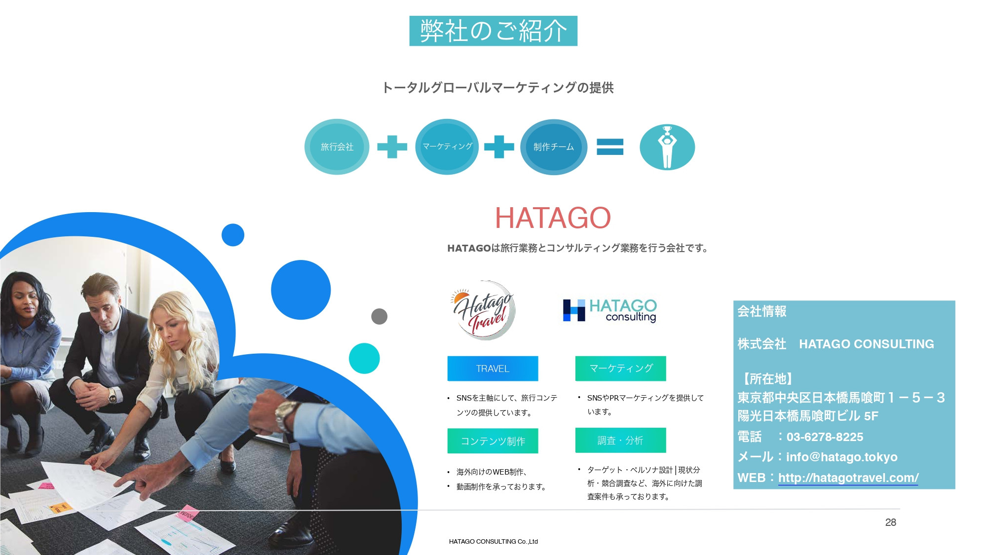 株式会社HATAGO CONSULTING - HATAGO CONSULTING総合資料 - {(27 + 1)}ページ目