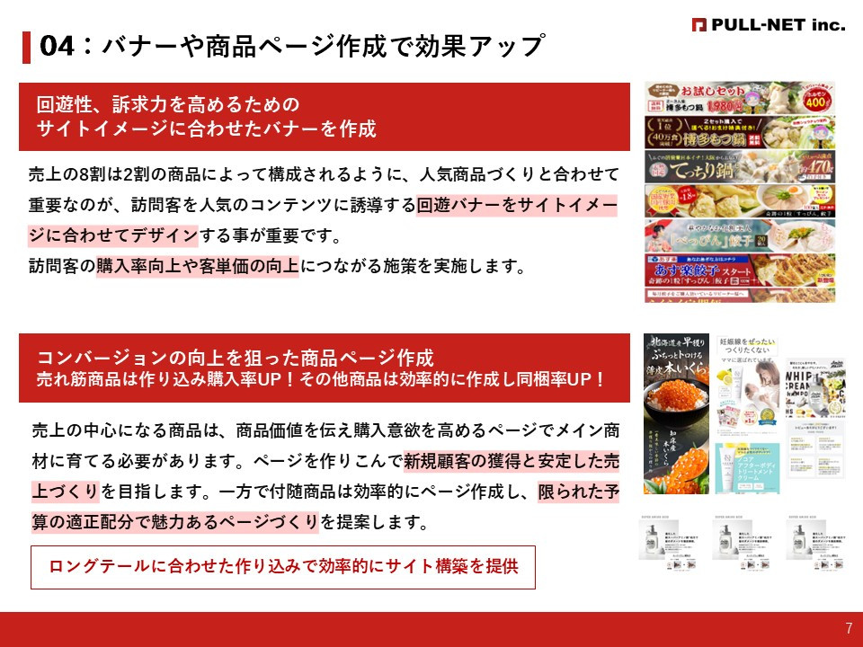 株式会社PULL-NET - ECサイト作成資料 - {(6 + 1)}ページ目