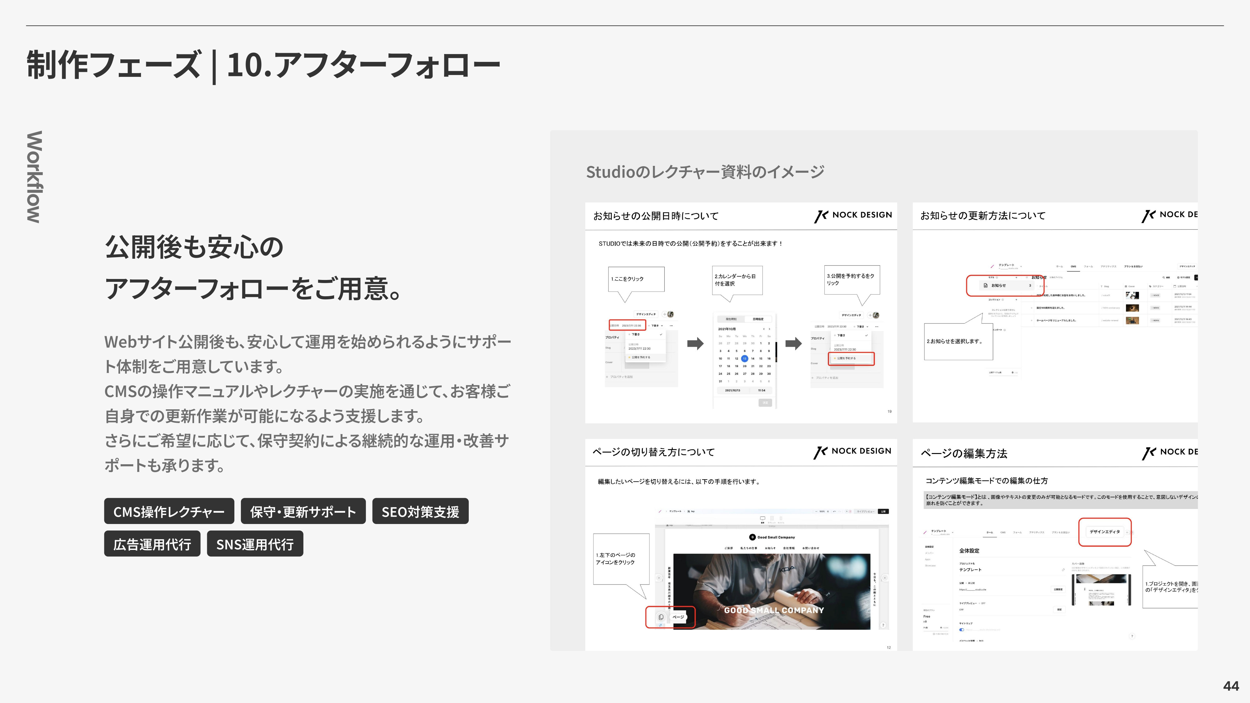 株式会社ノックデザイン(NOCK DESIGN Inc.) - ノックデザイン会社案内資料 - {(44 + 1)}ページ目