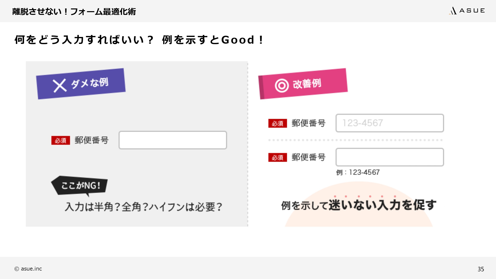 ASUE株式会社 - ランディングページ制作のポイント - {(34 + 1)}ページ目