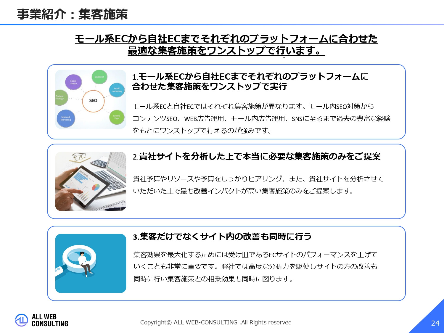 株式会社ALL WEB CONSULTING - 会社概要 - {(23 + 1)}ページ目