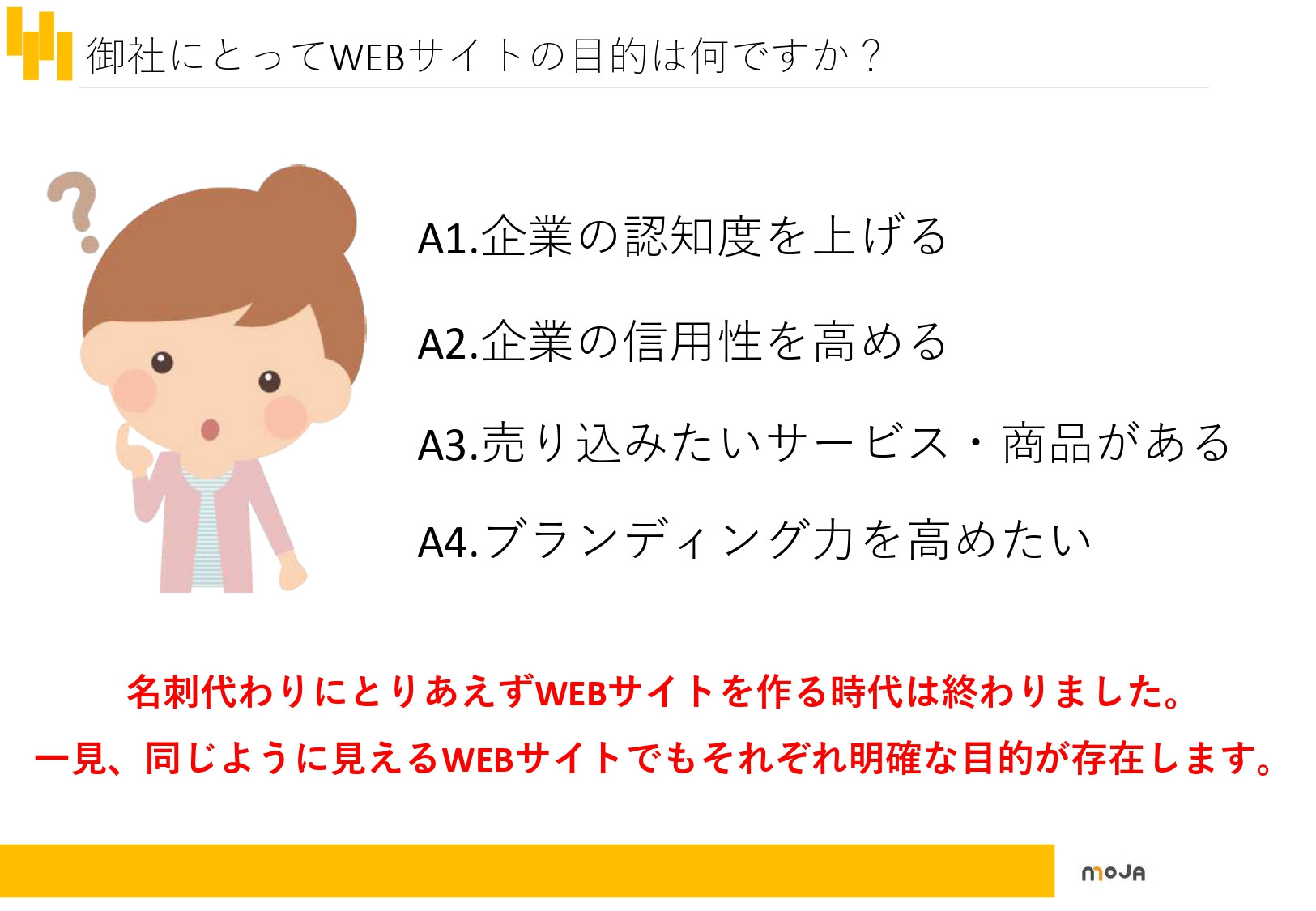 株式会社MOJA - MOJAのWEB制作サービス - {(3 + 1)}ページ目