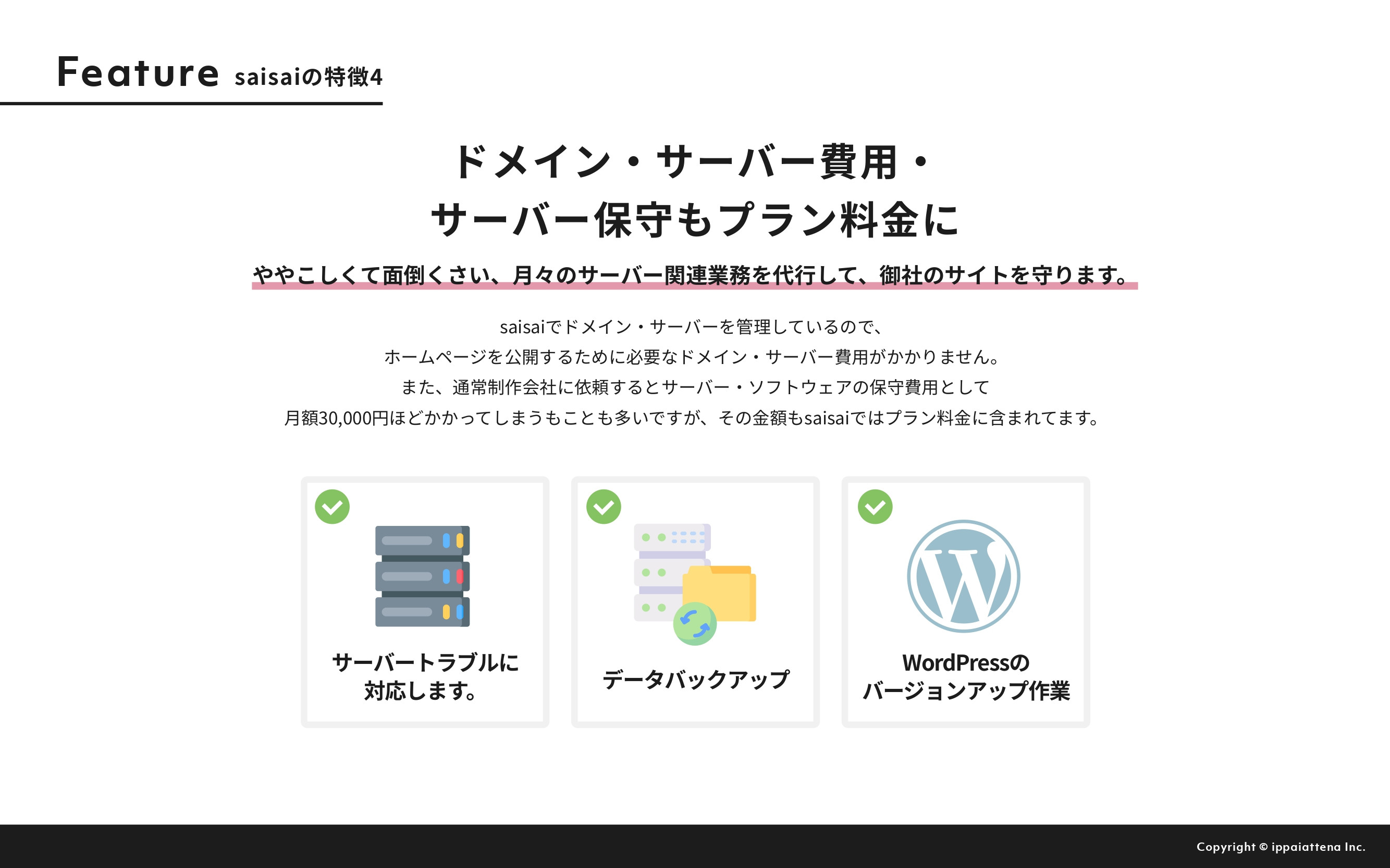 株式会社イッパイアッテナ - 月額定額制プラン『saisai』 - {(8 + 1)}ページ目