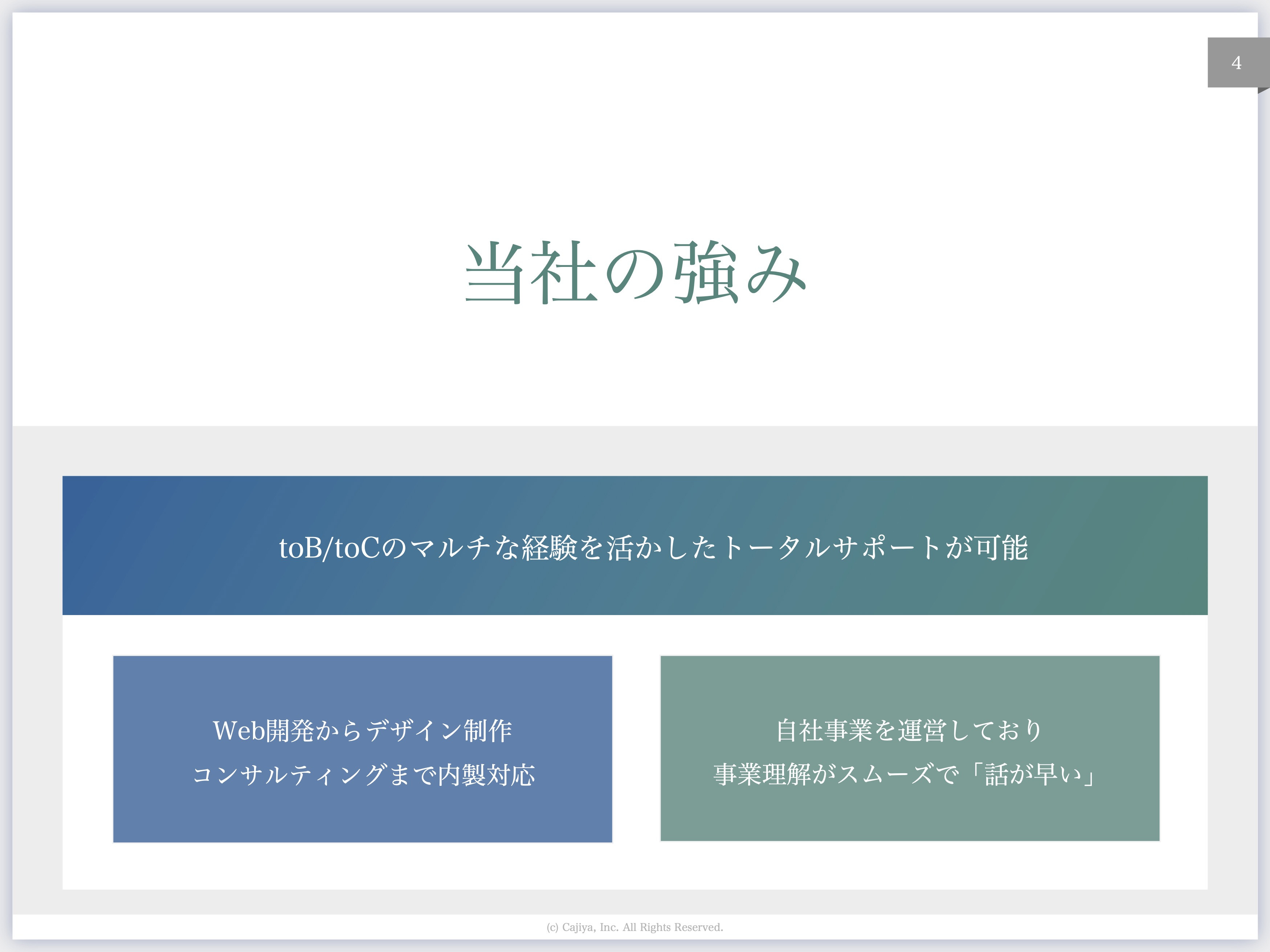 株式会社カジヤ - 株式会社カジヤの強み - {(0 + 1)}ページ目