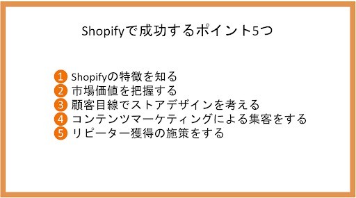 Shopifyで成功するポイント5つ