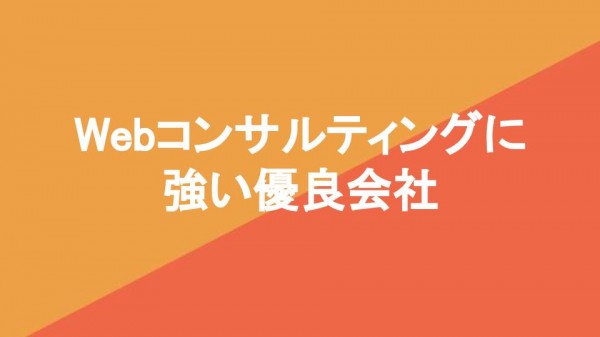 Webコンサルティングに 強い優良会社