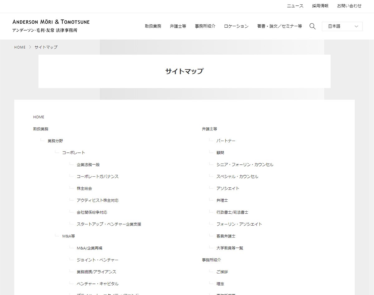 見やすくて使いやすいサイトマップページのデザインパターンをご紹介 Web幹事