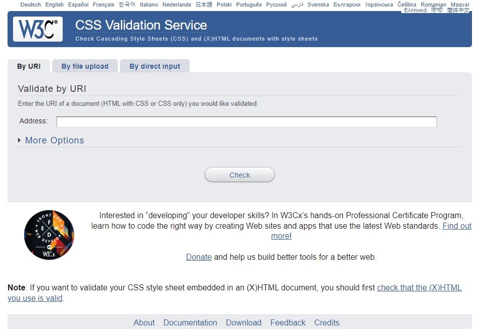 CSS Validation Service